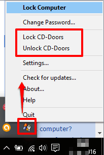 lock unlock CD drives