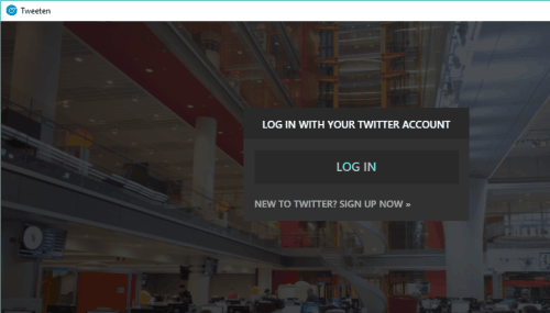 login to your Twitter account