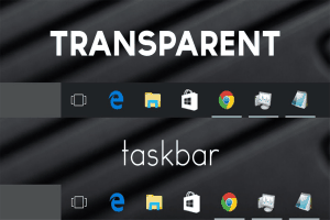 make taskbar completely transparent in Windows 10