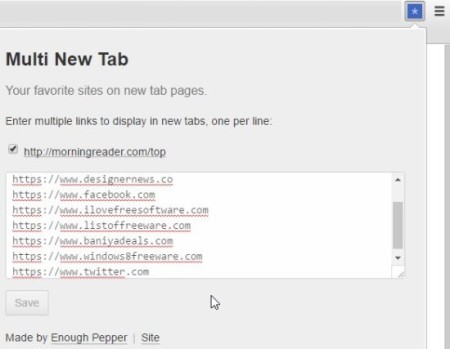 multi new tab home