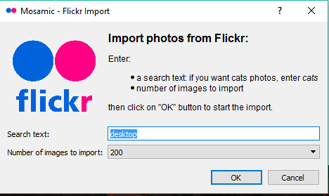 search for Flickr images