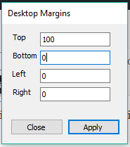set desktop margins
