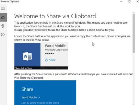 share via clipboard home