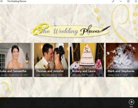 the wedding planner home