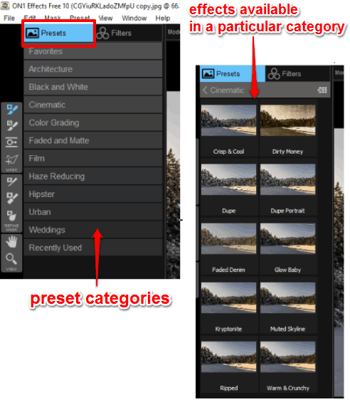 use presets
