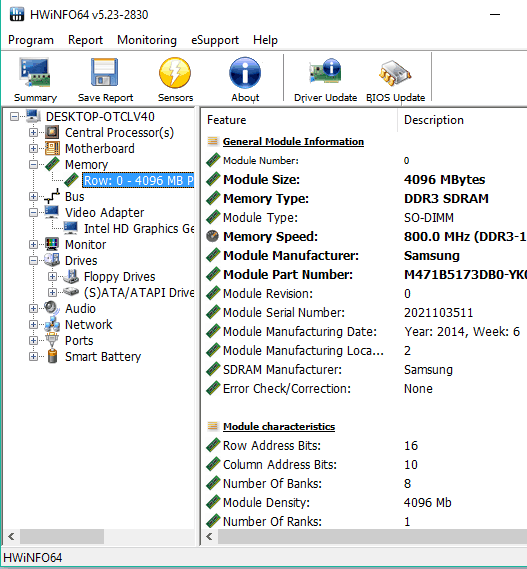 view comprehensive information for any hardware part