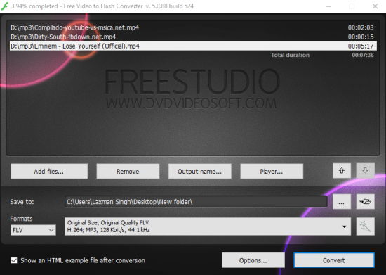 Free Video to Flash Converter software