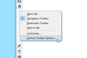 Vertical Toolbar Firefox add-on