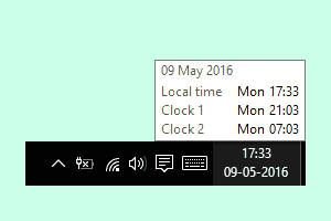 add additional clocks in windows 10