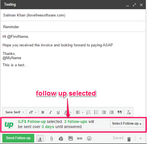 automatically send follow up emails