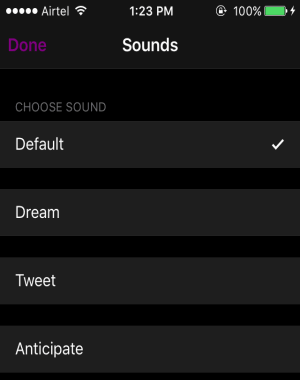 choose sound