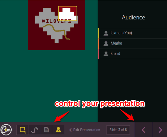 control your presentation