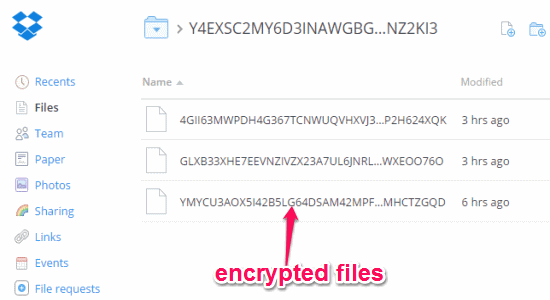 encrypted files