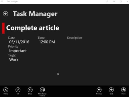 free task manager new task added