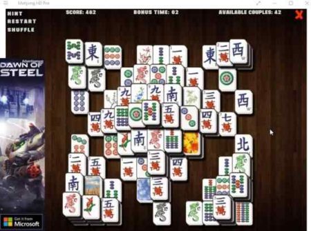 mahjong HD pro game layout