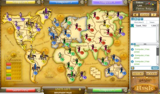 Play Famous Turn Strategy Board Game online: Risk