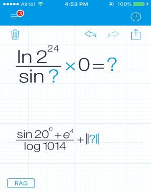 write equation on iphone
