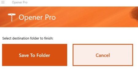 opener pro destination folder