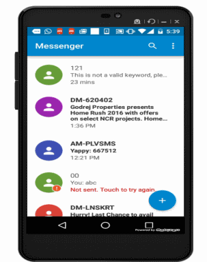 send sms using mobizen