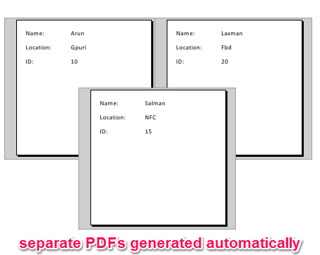 separate pdfs without images