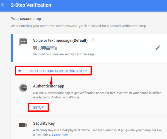 setup authenticator app