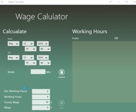 wage calculator home