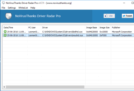 Driver Radar Pro- interface