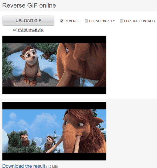 GIFGIFs Reverse GIF online