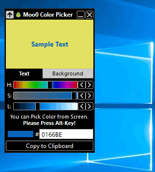 Moo0 Color Picker- interface