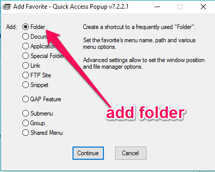 add folders