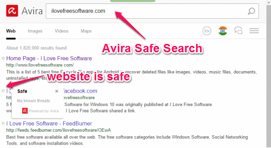 avira safe search