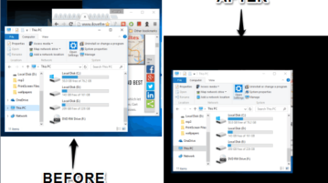 How to Blank Out Everything Behind Active Program before and after comparison