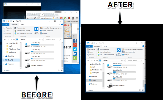 before and after comparison