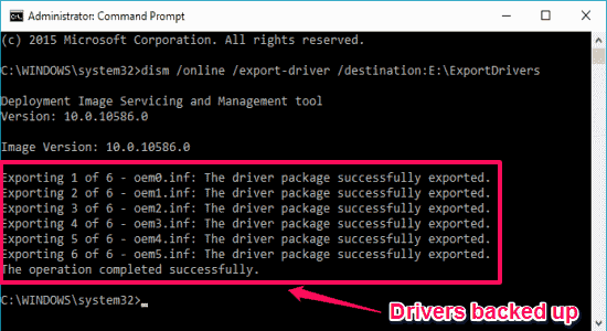 drivers exported