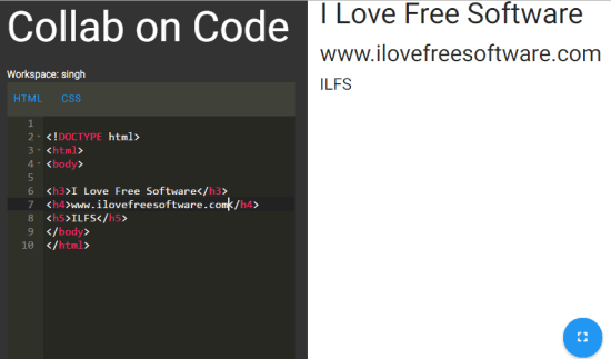edit code and preview output live