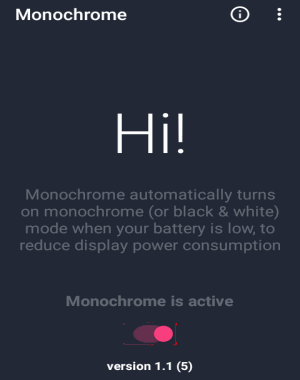 enable monochrome