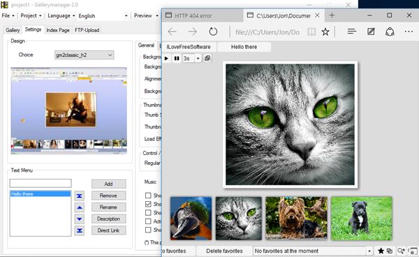 html image gallery creator software windows 10 1