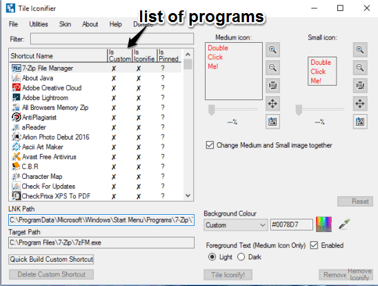 list of programs