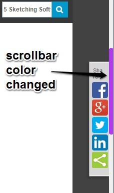 scrollbar color changed