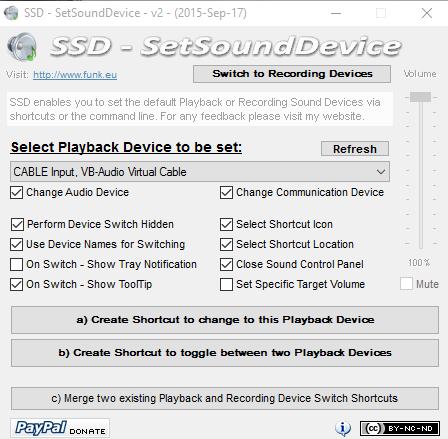 set sound device