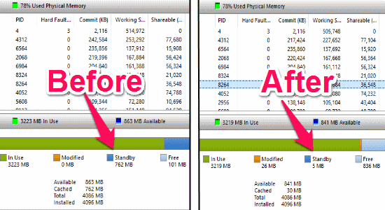 standby before and after