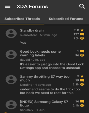 subscribed forums