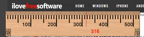 A Ruler for Windows- interface