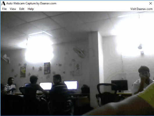 Auto Webcam Capture- interface