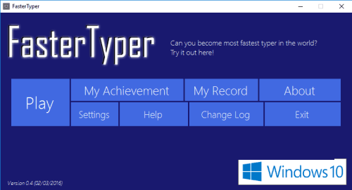 FasterTyper- free typing practice game interface