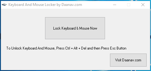 Keyboard And Mouse Locker- interface
