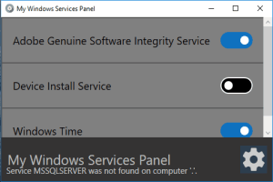 My Windows Services Panel