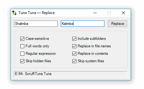 add text replace option