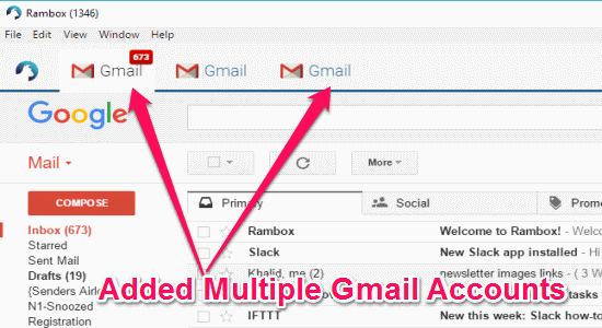 added gmail accounts