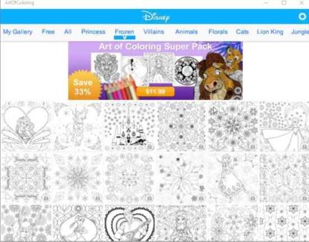 art of coloring by disney home